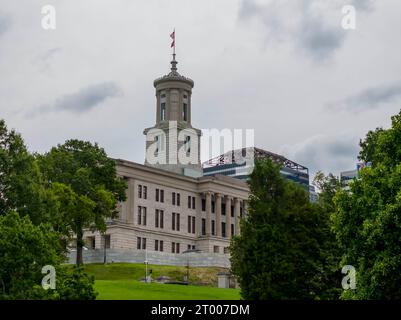 Luftaufnahme Des State Capitol Building In Nashville Tennessee Stockfoto