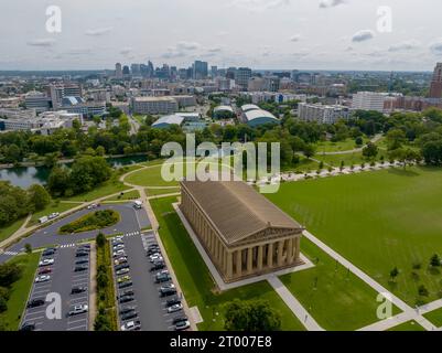 Luftaufnahme Des Parthenon Im Centennial Park In Nashville Tennessee Stockfoto