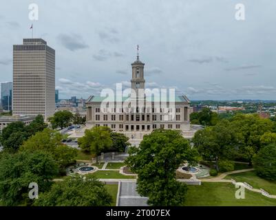 Luftaufnahme Des State Capitol Building In Nashville Tennessee Stockfoto