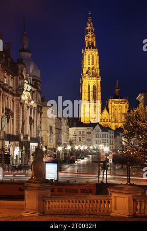 Anzeigen von Antwerpen. Belgien Stockfoto