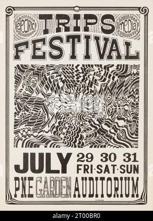 Grateful Dead, Janis Joplin, 29.-31. Juli 1966 - Trips Festival Vancouver, PNE Garden Auditorium Stockfoto