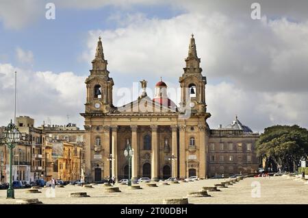 Kirche des heiligen Publius in Floriana. Malta Stockfoto