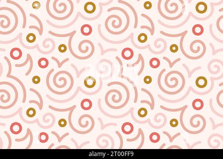 Kritzelmuster. Buntes, nahtloses Linienmuster. Kreativer minimalistischer Hintergrund für Kinder oder trendiges Design zum Feiern. Kreatives abstraktes PA Stock Vektor
