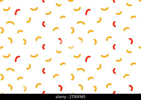 Kreatives, süßes Squiggle-Muster mit farbigen, abstrakten Squiggles. Nahtloses Muster mit Kritzeln. Konstruktion mit grundlegenden Formen. Einfache helle kindische Farbe sc Stock Vektor