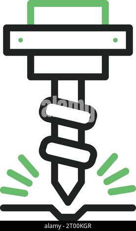 Vektorbild des Symbols Bohrmaschine. Stock Vektor