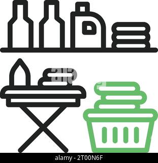 Vektorbild des Symbols im Waschraum. Stock Vektor