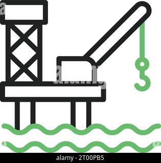 Vektorbild des Ölplattform-Symbols. Stock Vektor