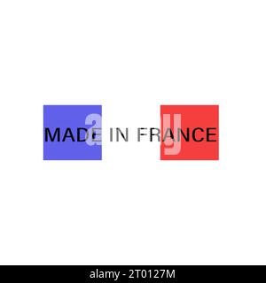 Flaggensymbol Frankreich. Französisches Nationalemblem im Origami-Stil. Vektorabbildung. Stock Vektor