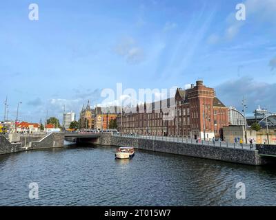 Historischer Hauptbahnhof in Amsterdam, Niederlande Stockfoto