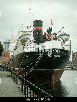 Das Schiff „Sołdek“ im Nationalen Meeresmuseum in Gdańsk, Polen Stockfoto