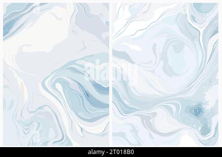 Aquarellfarbe weiß und blau Marmor Vektor Hintergrund Stock Vektor