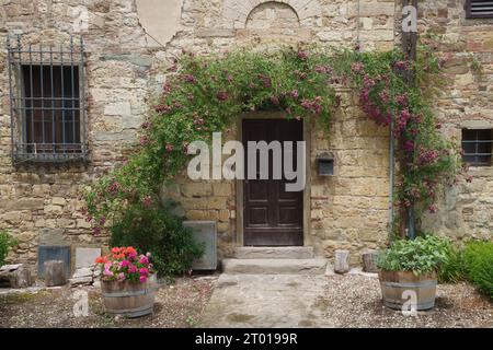 Badia a Passignano, mittelalterliche Abtei im Chianti, Provinz Firenze, Toskana, Italien Stockfoto