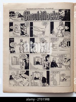 Ghouldilocks Cartoon aus Vintage 1970s Shiver and Shake Comic Stockfoto