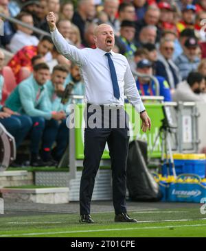 23. September 2023 - Brentford gegen Everton - Premier League - Gtech Community Stadium. Everton-Manager Sean Dyche während des Spiels gegen Brentford. Bild : Mark Pain / Alamy Live News Stockfoto