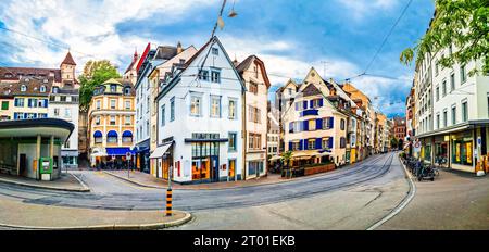 Basel historische Stadtarchitektur mit Blick auf die Nordwestschweiz Stockfoto