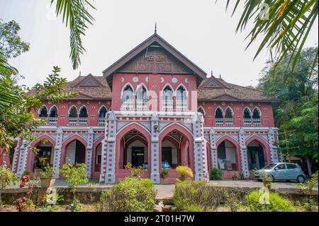 01 19 2013 1888 AD-College of Fine Arts Trivandrum Thiruvananthapuram, Kerala INDIEN Asien. Stockfoto