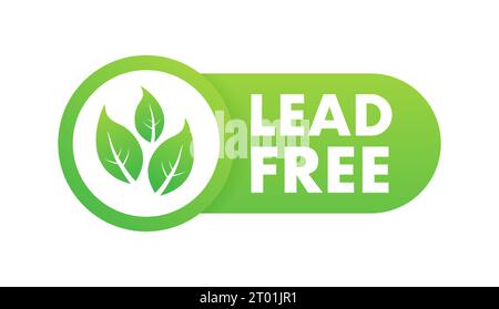 Bleifreizeichen, Etikett. Darstellung des Vektormaterials Stock Vektor