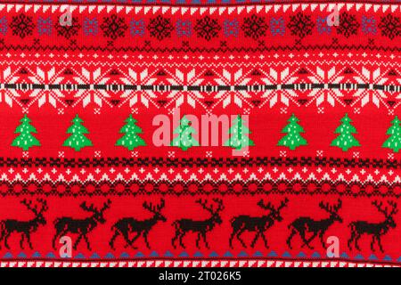 Geometrische Ornamente des Weihnachtspullovers (Hässliche Pullover) Stockfoto