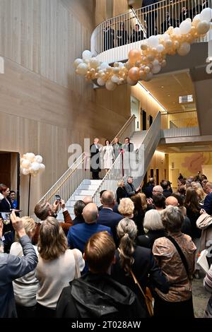 Die schwedische Königin Silvia weihte am Dienstag das neue Krankenhausgebäude in Ersta Sjukhus in Stockholm ein. Oktober 2023. Foto: Jonas Ekströmer / TT / Code 10030 Stockfoto