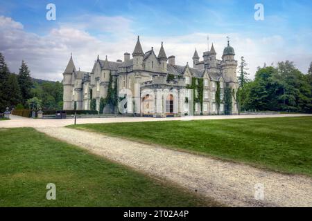 Die Sommerresidenz der britischen Königsfamilie ist Balmoral Castle in Aberdeenshire, Schottland Stockfoto