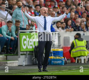 23. September 2023 - Brentford gegen Everton - Premier League - Gtech Community Stadium. Everton-Manager Sean Dyche während des Spiels gegen Brentford. Bild : Mark Pain / Alamy Live News Stockfoto