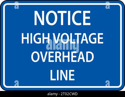 Warnschild Vorsicht Hochspannungsleitung Stock Vektor