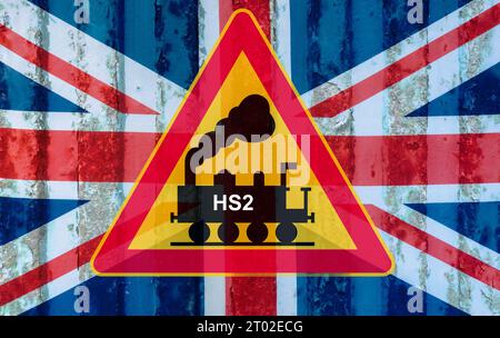 HS2, abgesagt, nördliches Kraftwerk, Netzwerk Nord, Birmingham, Manchester, Züge, Schienennetz UK...Konzept Stockfoto