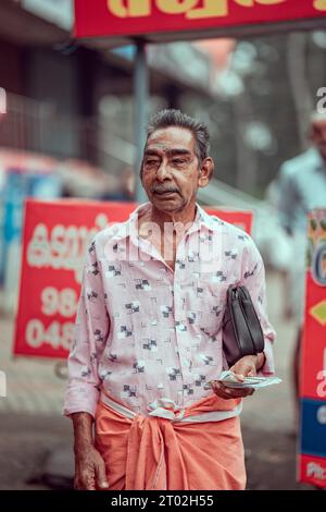 Wunderschöne Straßenfotografie im Vaikom, kerala Indien Stockfoto