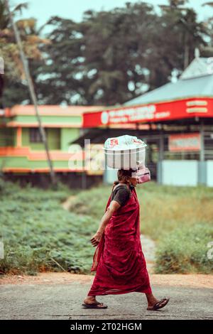 Wunderschöne Straßenfotografie im Vaikom, kerala Indien Stockfoto