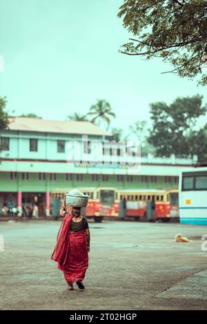 Wunderschöne Straßenfotografie im Vaikom, kerala Indien Stockfoto