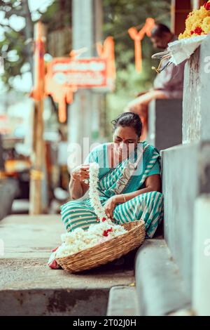 Wunderschöne Straßenfotografie im Vaikom, kerala Indien Stockfoto