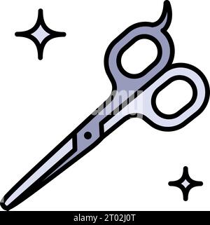 Friseur Schere Symbol Vektor. Farbsymbol der Friseurschere. Vektor-Illustration aus der schönen Sammlung. Einfaches Farbsymbol zur Verwendung auf Web A Stock Vektor