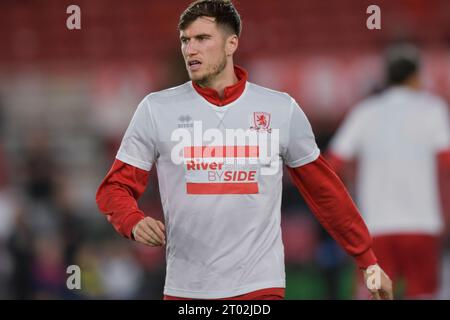 Middlesbrough, Großbritannien. Oktober 2023. /D17/ während des Sky Bet Championship-Spiels zwischen Middlesbrough und Cardiff City im Riverside Stadium, Middlesbrough am Dienstag, den 3. Oktober 2023. (Foto: Scott Llewellyn | MI News) Credit: MI News & Sport /Alamy Live News Stockfoto