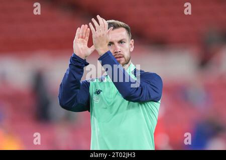 Middlesbrough, Großbritannien. Oktober 2023. Die Joe Ralls von Cardiff City während des Sky Bet Championship-Spiels zwischen Middlesbrough und Cardiff City im Riverside Stadium, Middlesbrough am Dienstag, den 3. Oktober 2023. (Foto: Scott Llewellyn | MI News) Credit: MI News & Sport /Alamy Live News Stockfoto