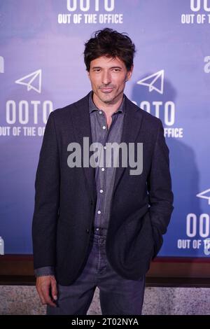 Madrid, Spanien. Oktober 2023. Andres Velencoso während der Ooto Brand Veranstaltung in Madrid am Dienstag, 3. Oktober 2023. Quelle: CORDON PRESS/Alamy Live News Stockfoto