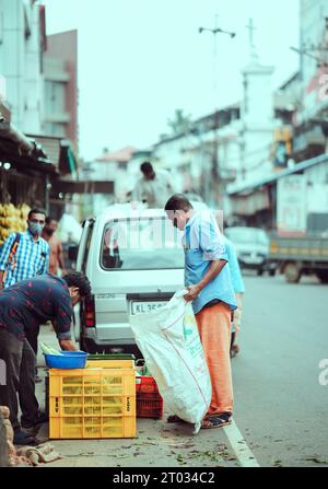 Straßenfotografie in Thripunithura, kerala Indien Stockfoto