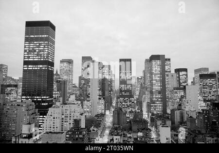 Skyline von New York City im Jahr 1975 Stockfoto