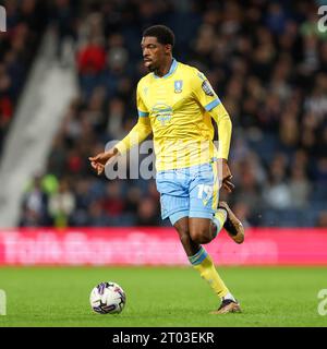 West Bromwich, Großbritannien. Oktober 2023. Tyreeq Bakinson, der am 3. Oktober 2023 im Rahmen des EFL Sky Bet Championship-Spiels zwischen West Bromwich Albion und Sheffield Wednesday in den Hawthorns in West Bromwich, England, gespielt wurde. Foto von Stuart Leggett. Nur redaktionelle Verwendung, Lizenz für kommerzielle Nutzung erforderlich. Keine Verwendung bei Wetten, Spielen oder Publikationen eines einzelnen Clubs/einer Liga/eines Spielers. Quelle: UK Sports Pics Ltd/Alamy Live News Stockfoto