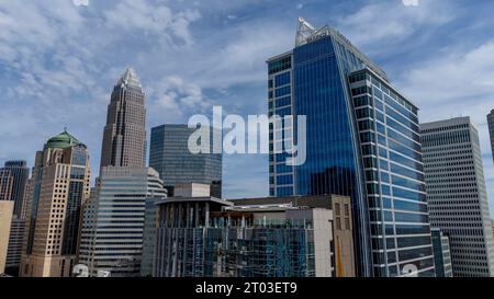 Charlotte, North Carolina, USA. September 2023. Luftaufnahme der Queen City, Charlotte, North Carolina (Foto: © Walter G Arce SR Grindstone Medi/ASP) NUR REDAKTIONELLE VERWENDUNG! Nicht für kommerzielle ZWECKE! Stockfoto