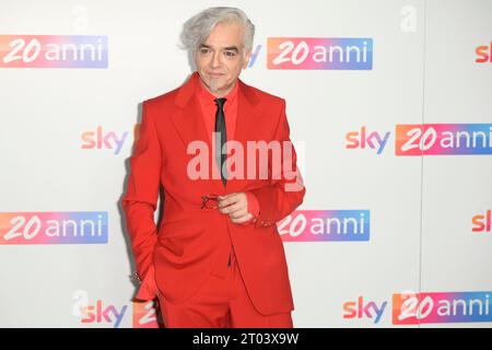 Rom, Italien. Oktober 2023. Morgan nimmt an dem Fotogespräch der Veranstaltung Sky 20 anni in der Terme di Diocleziano Teil. Quelle: SOPA Images Limited/Alamy Live News Stockfoto