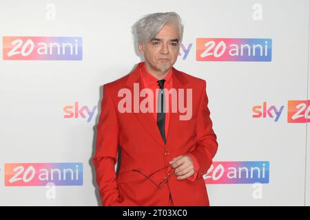 Rom, Italien. Oktober 2023. Morgan nimmt an dem Fotogespräch der Veranstaltung Sky 20 anni in der Terme di Diocleziano Teil. Quelle: SOPA Images Limited/Alamy Live News Stockfoto