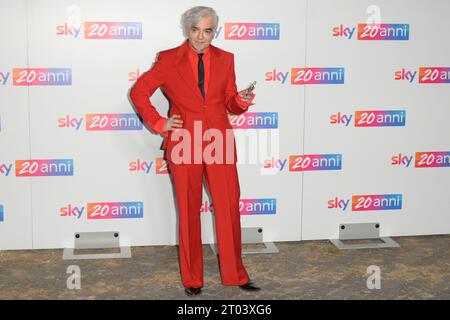 Rom, Italien. Oktober 2023. Morgan nimmt an dem Fotogespräch der Veranstaltung Sky 20 anni in der Terme di Diocleziano Teil. Quelle: SOPA Images Limited/Alamy Live News Stockfoto