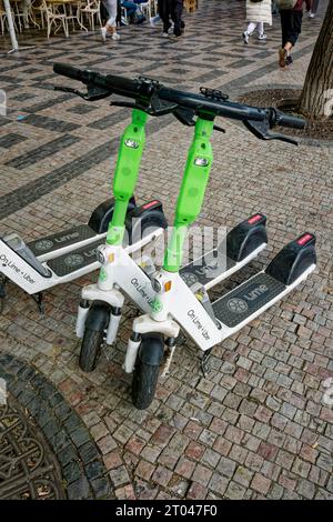 E-Roller, Elektroroller, Prag, Tschechische Republik Stockfoto
