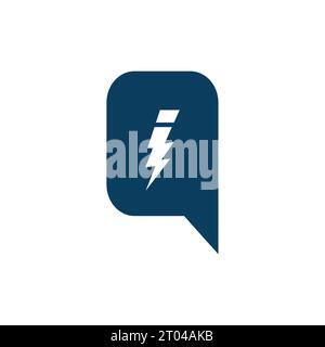 Ich chatte über Bubble-Logo, instabot-Logo Stock Vektor