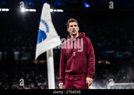 Kopenhagen, Dänemark. Oktober 2023. Leon Goretzka von Bayern München vor dem Spiel der UEFA Champions League zwischen dem FC Kopenhagen und dem Bayern München in Parken in Kopenhagen. (Foto: Gonzales Photo/Alamy Live News Stockfoto