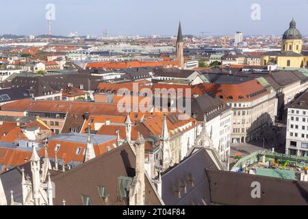 München Deutschland - Blick vom Neuen Rathaus Stockfoto