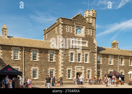 Royal Garrison Artillery Barracks, Pendennis Castle, Falmouth, Cornwall, England Stockfoto