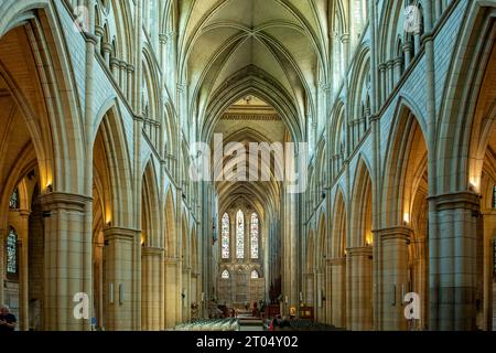 Schiff in Truro Cathedral, Truro, Cornwall, England Stockfoto