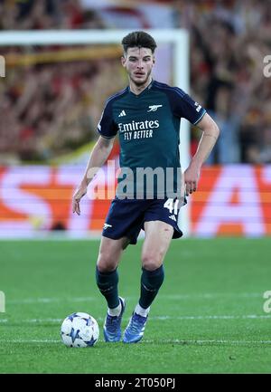 Linse, Frankreich, 3. Oktober 2023. Declan Rice von Arsenal während des UEFA Champions League Spiels im Estadio Bollaert Delelis, Lens. Der Bildnachweis sollte lauten: David Klein / Sportimage Stockfoto