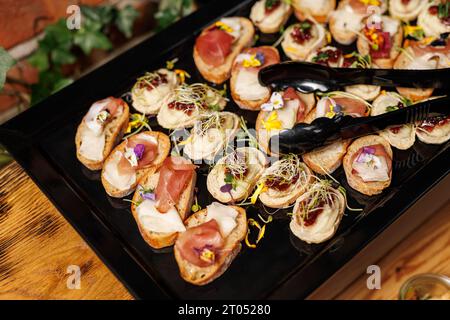 Set Sandwiches bei der Hochzeit Stockfoto